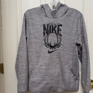 Heathered Gray Nike drifit baseball hoodie